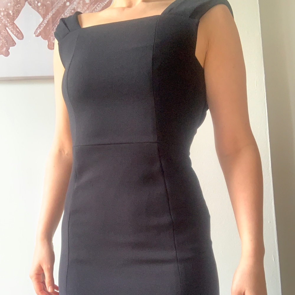 Draped back LBD